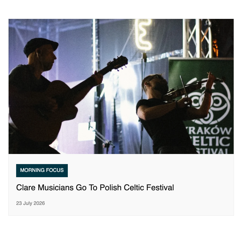 Kraków Celtic Festival featured on Clare FM radio in Ireland!